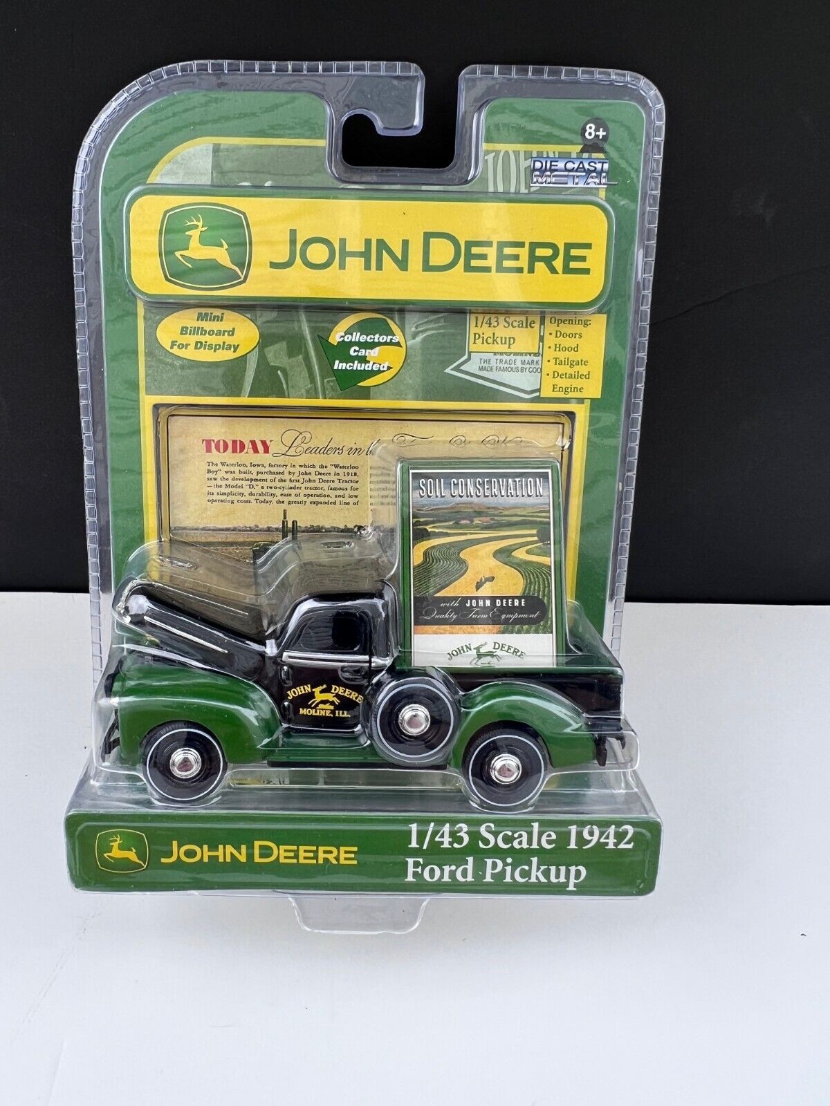 John Deere Die Cast 1942 Ford Pickup Truck 1/43 Scale NIP 