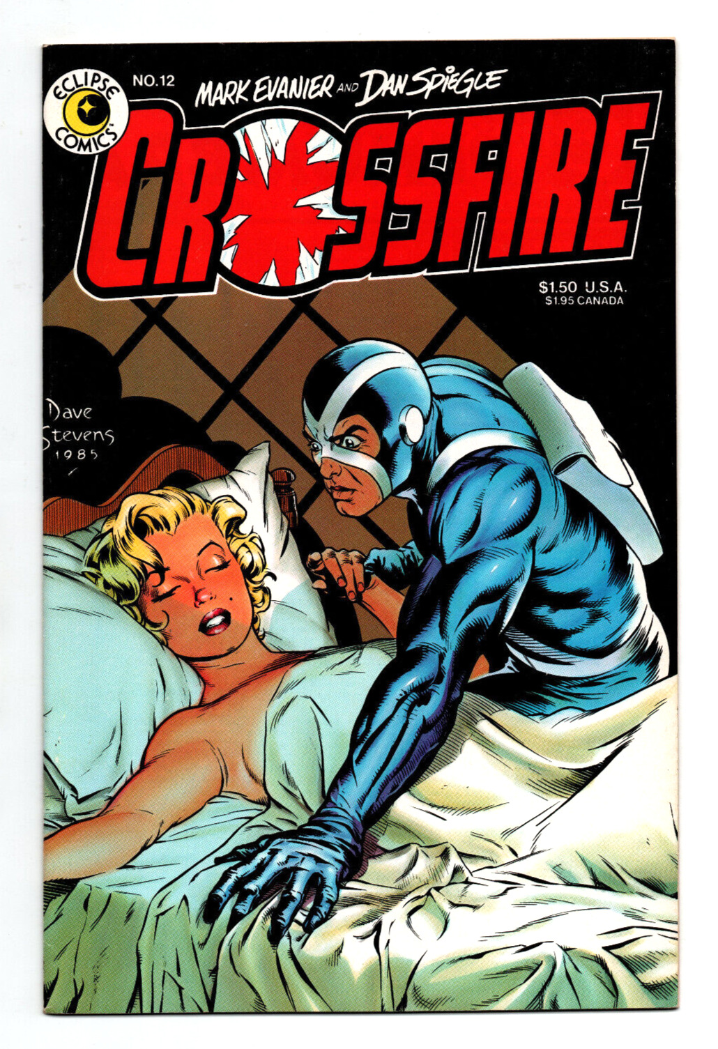 Crossfire #12 - Dave Stevens Cover - Marilyn Monroe - Eclipse Comics - NM