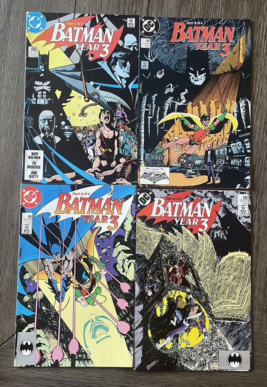 BATMAN #436-439 YEAR 3 Complete 1- 4 full set  (DC 1989)