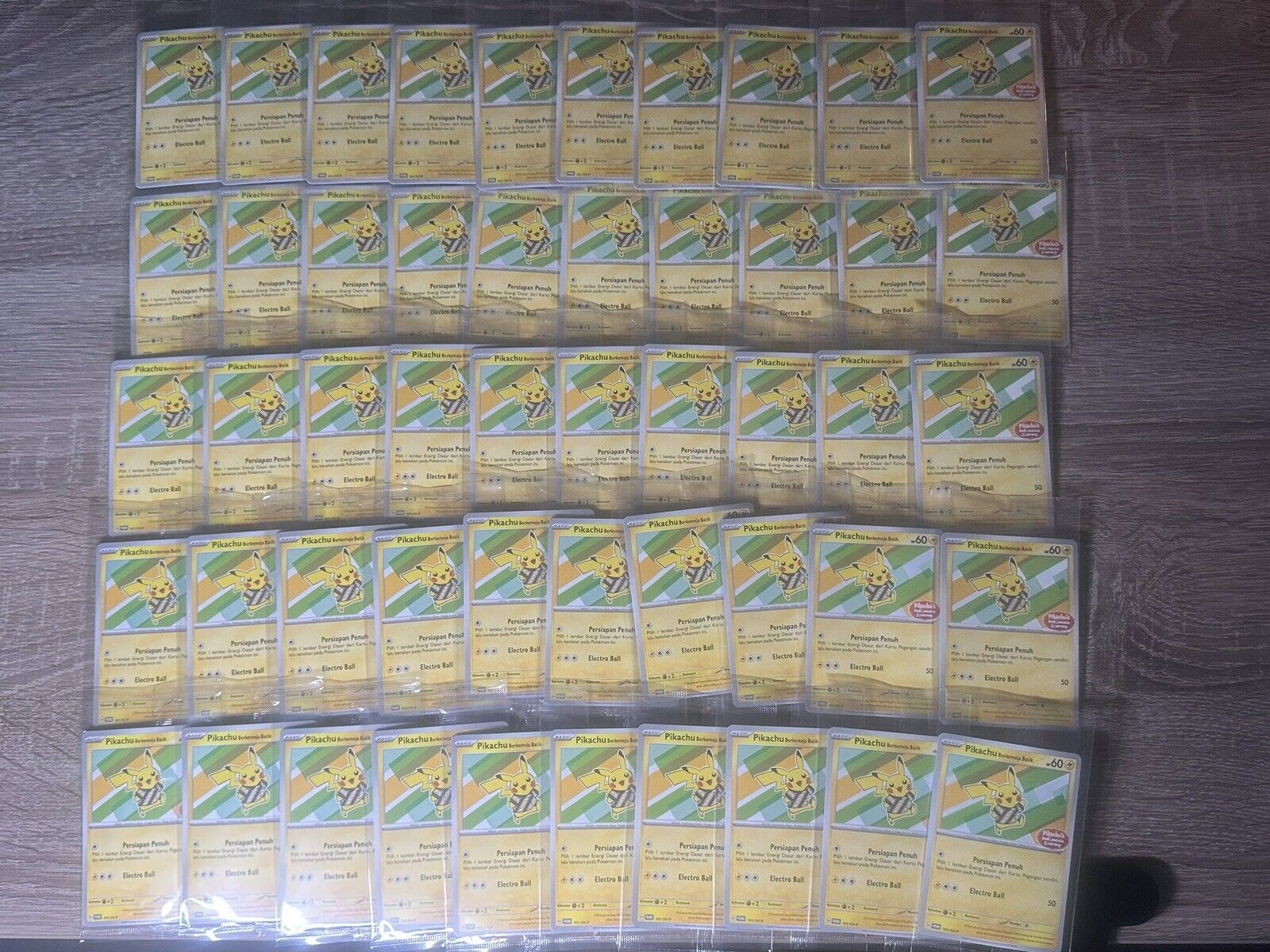 Promo Pikachu Berkemeja Batik SEALED Lot Of 50, “Pikachu’s Indonesia Journey”