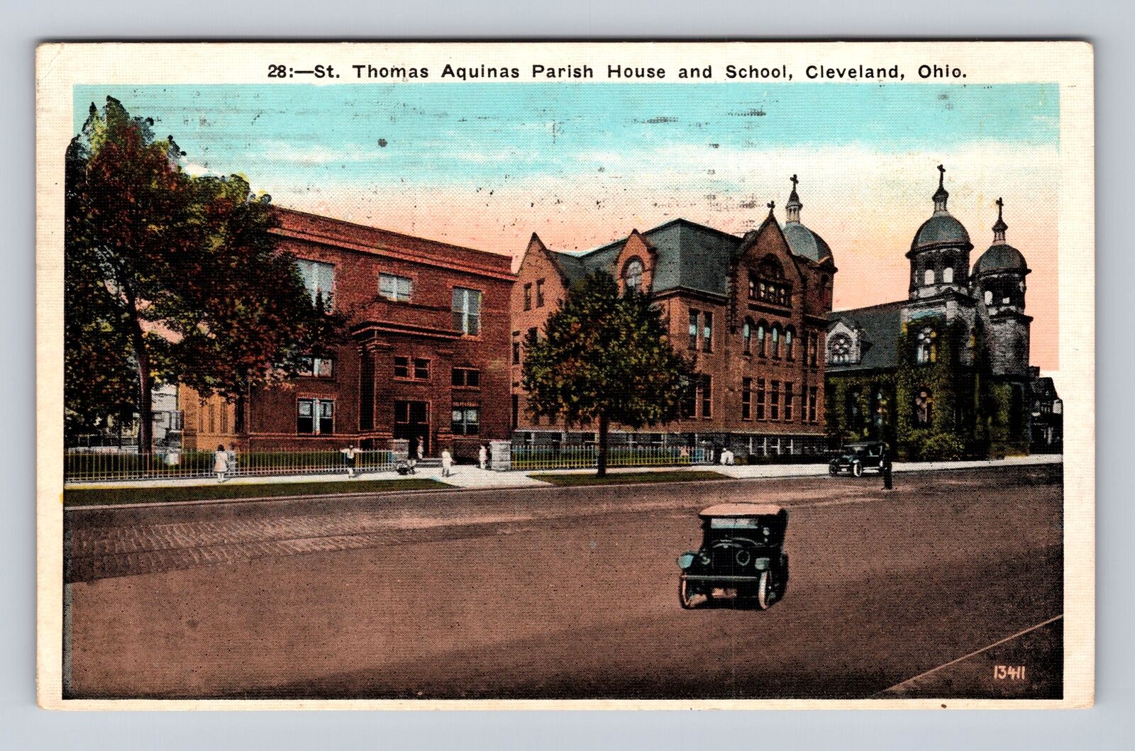 Cleveland OH-Ohio, St Thomas Aquinas Parish House, Vintage c1928 Postcard