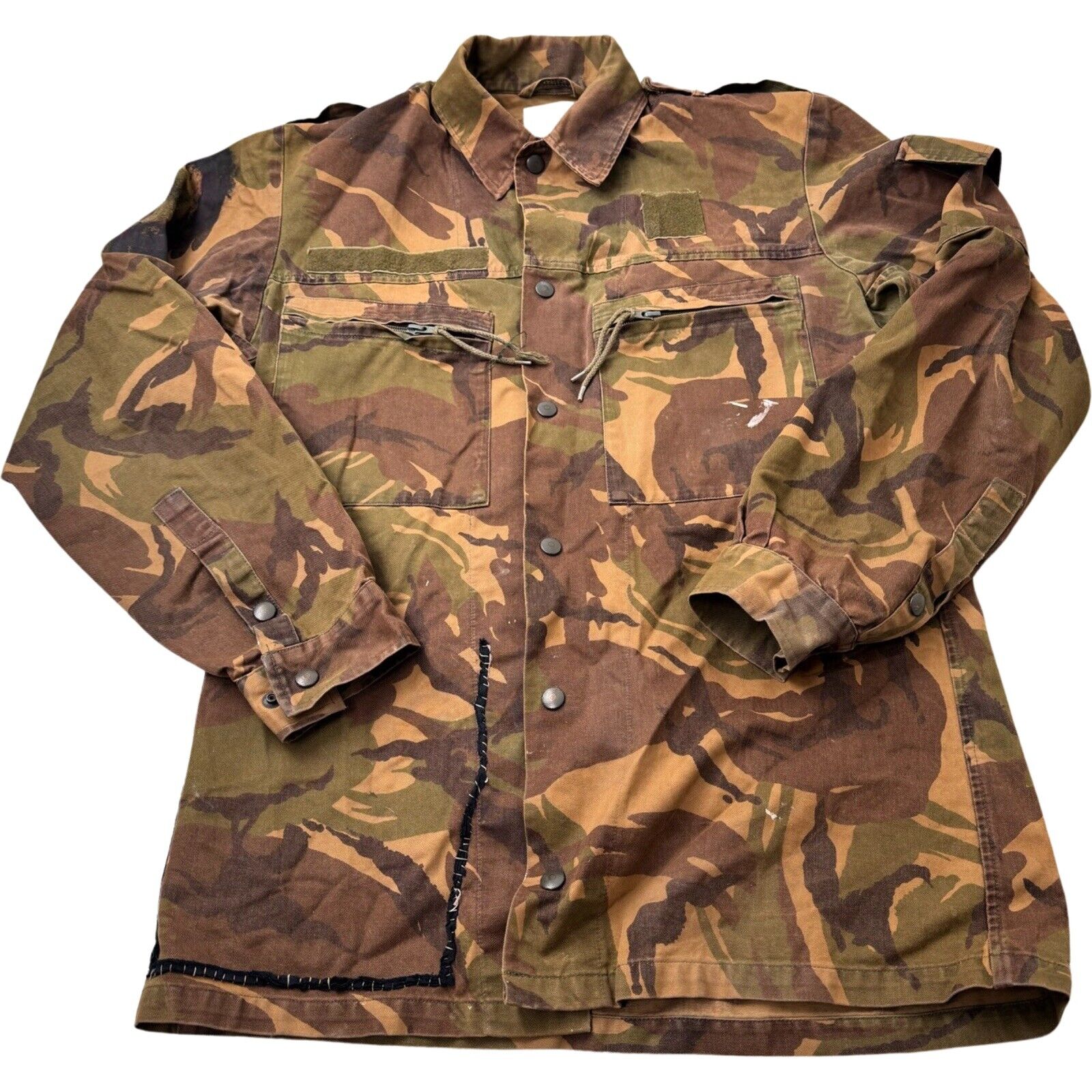 Dutch Military Camo Uniform Vintage 1990 Jacket (Measures Medium)