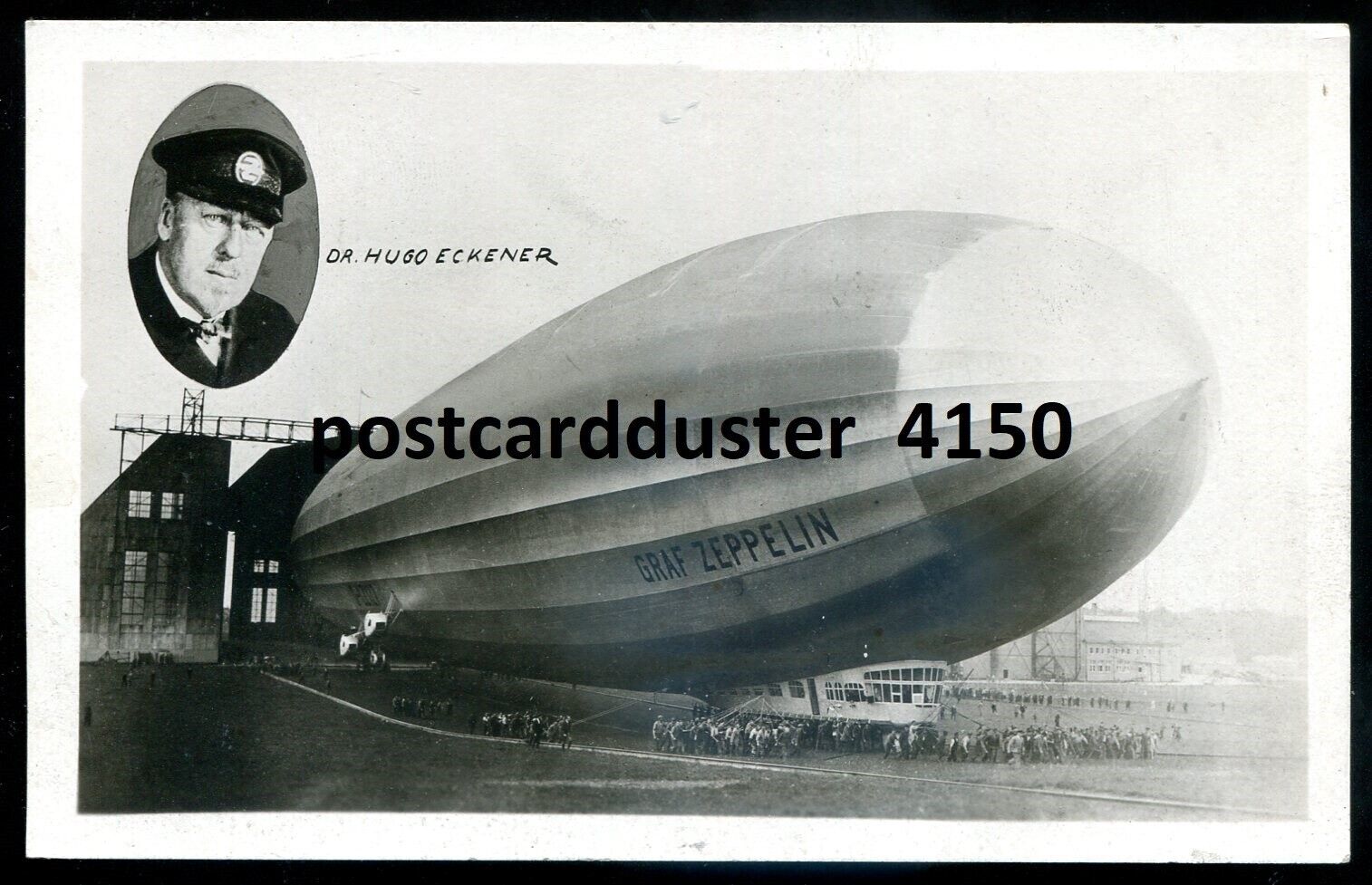 Airship GRAF ZEPPELIN 1928 Dirigible Dr. Hugo Eckener. Real Photo Postcard