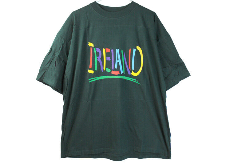 J t's Classic Graphic Tee Shirt Men's XL Ireland Forest Dark Green Short Sleeves