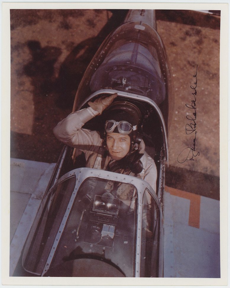Donald Blakeslee WWII Ace Pilot Autographed Signed 8x10 Photo AMCo COA 23705