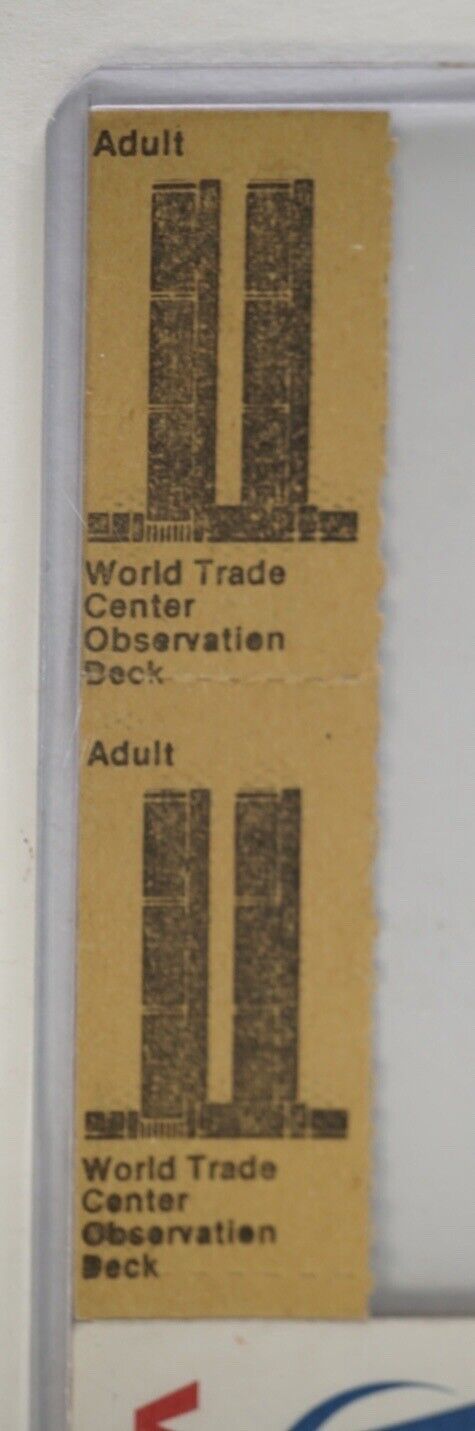 Pre 9/11 New York World Trade Center Observation Deck Ticket/Visitor Pass/Flyer