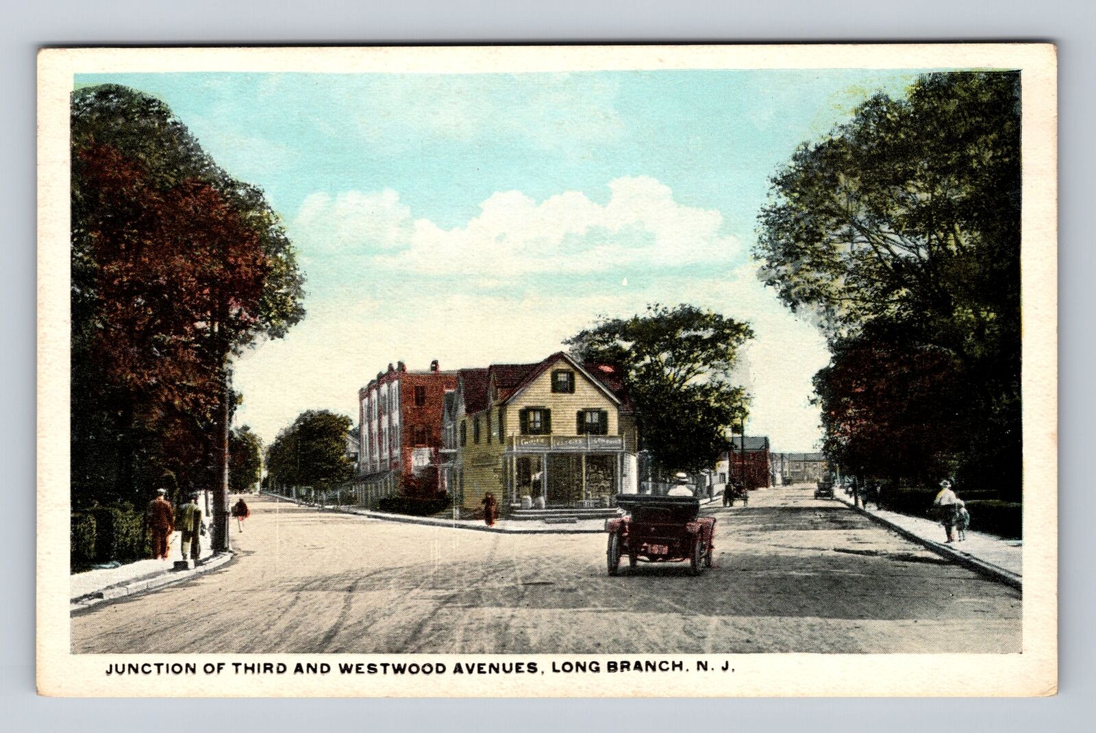 Long Branch NJ-New Jersey, Junction Of Third & Westwood Avenues Vintage Postcard