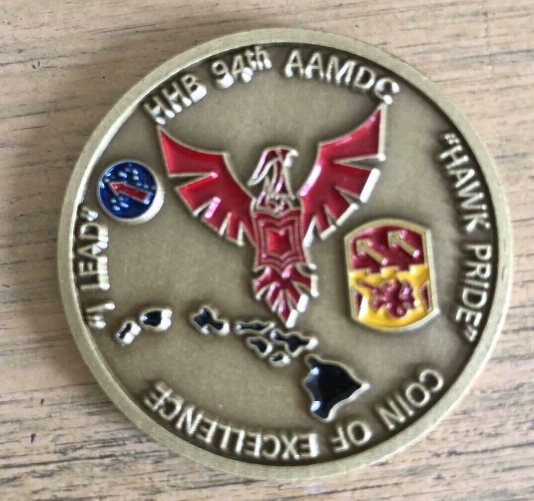 HHB 94th AAMDC Hawk Pride Challenge Coin