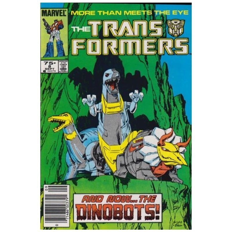 Transformers #8 Newsstand 1984 series Marvel comics VF minus [r,