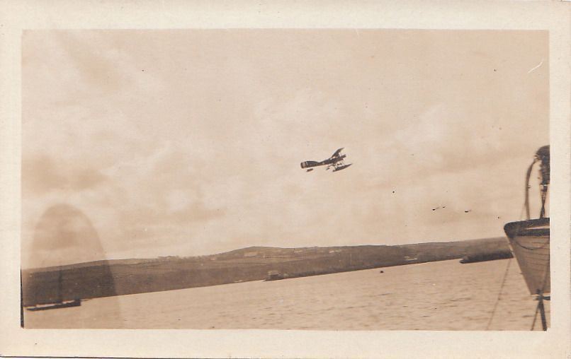  Postcard RPPC Vintage Airplane Flying Sky c. 1920s/30s