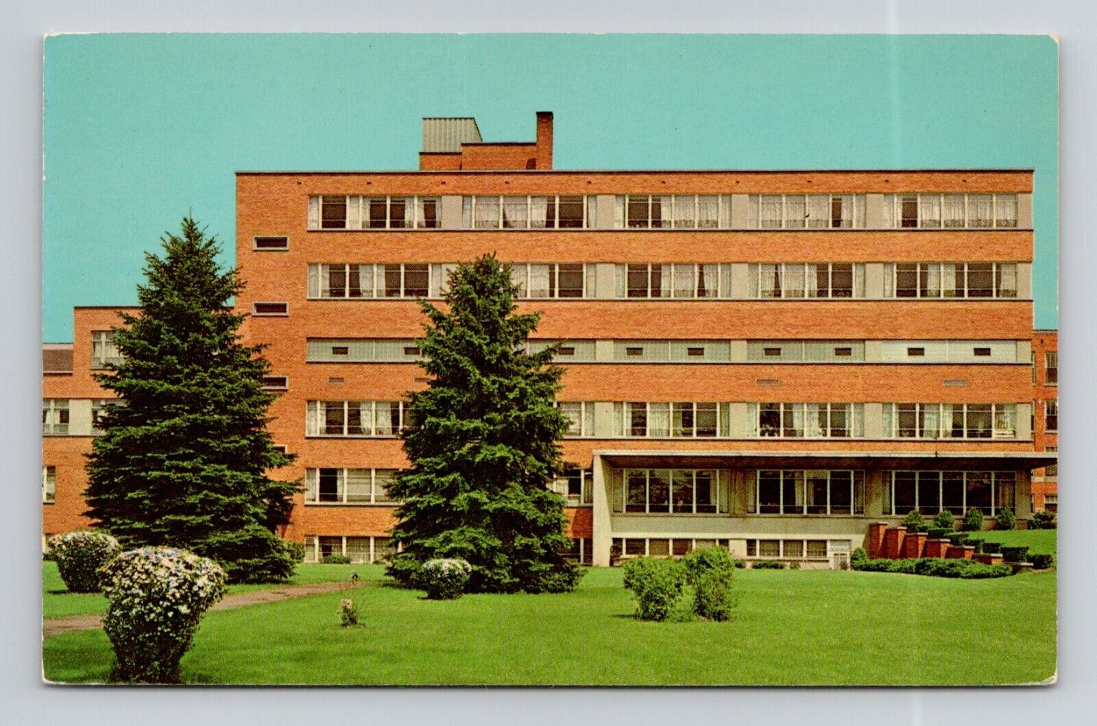 Postcard Elkhart General Hospital Indiana, Vintage Chrome M18