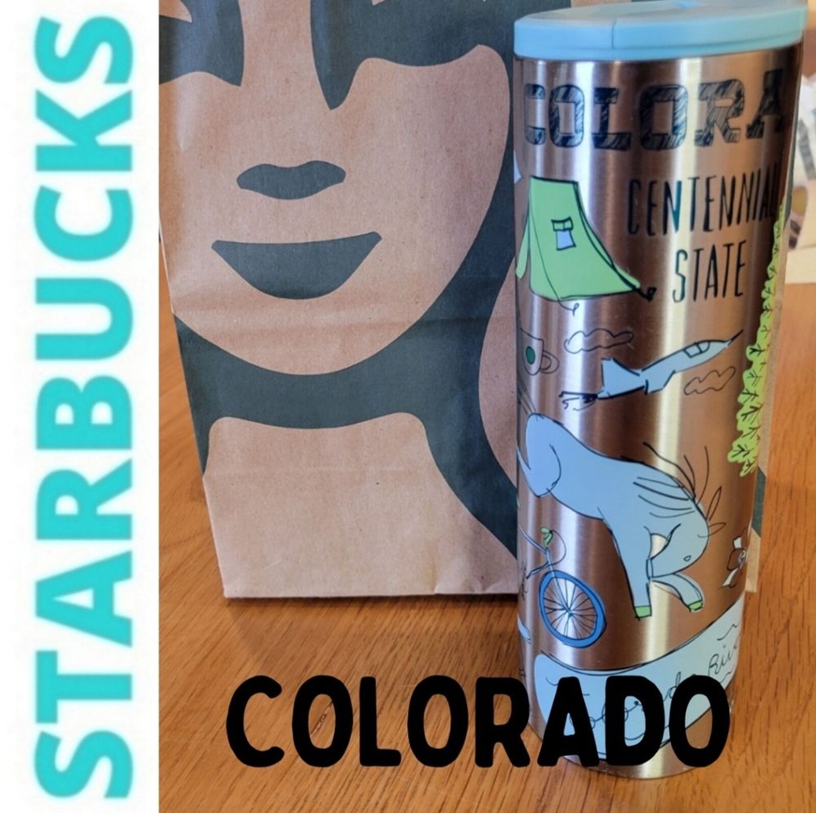 Starbucks Colorado Been There Stainless Steel Travel Tumbler 16 oz