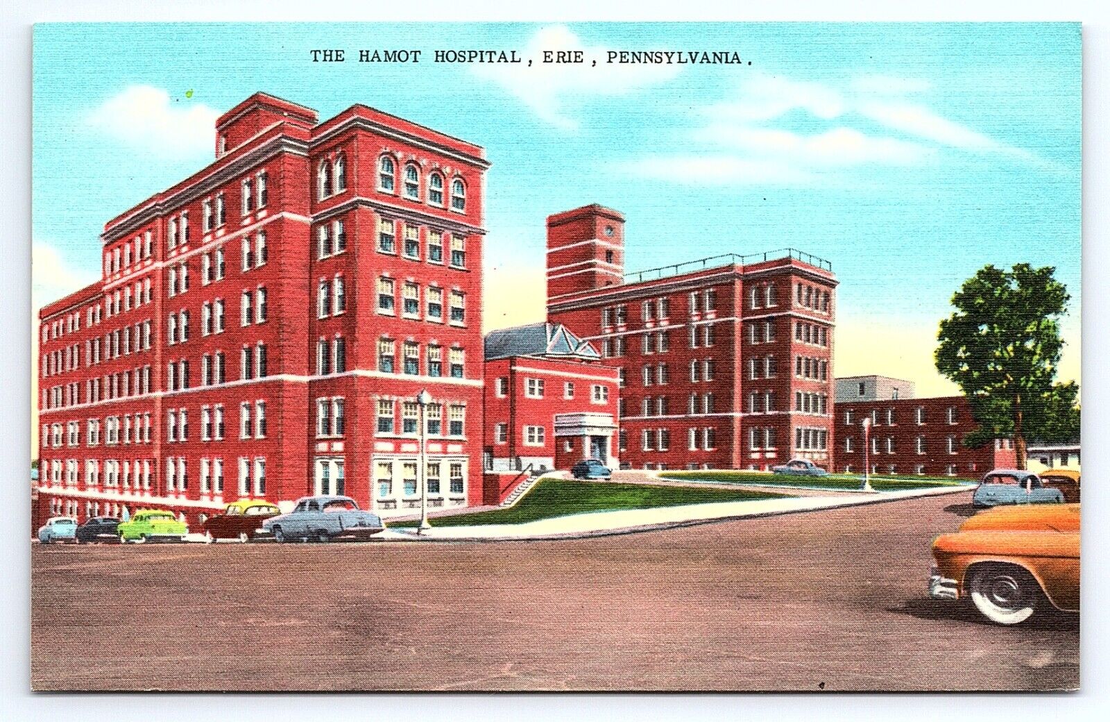 Postcard The Hamot Hospital Erie Pennsylvania PA