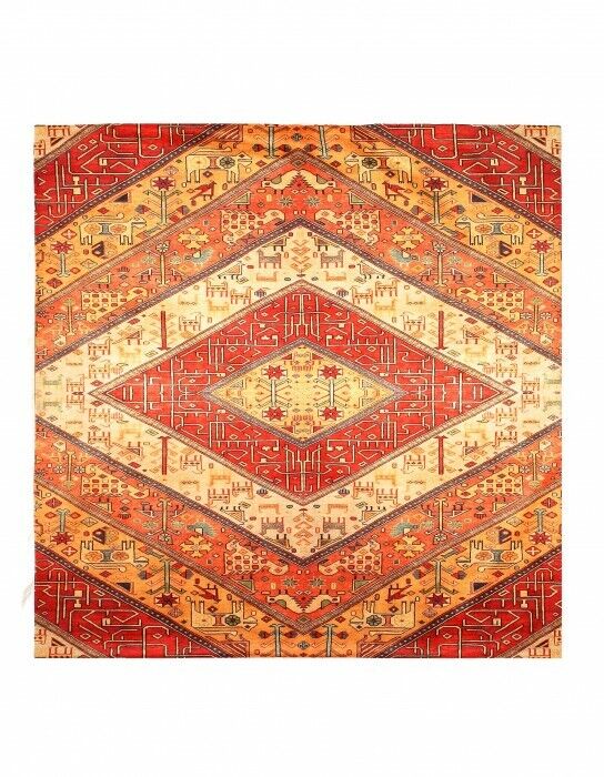 Vintage Persian Velvet table cloth 3\' X 3\'