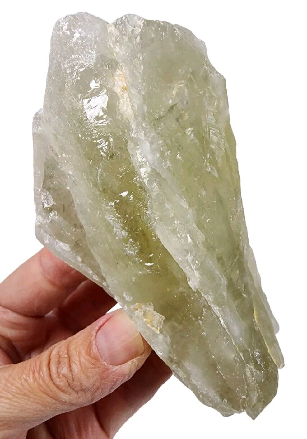Green Amethyst Crystal Point Stone 172.2 grams.