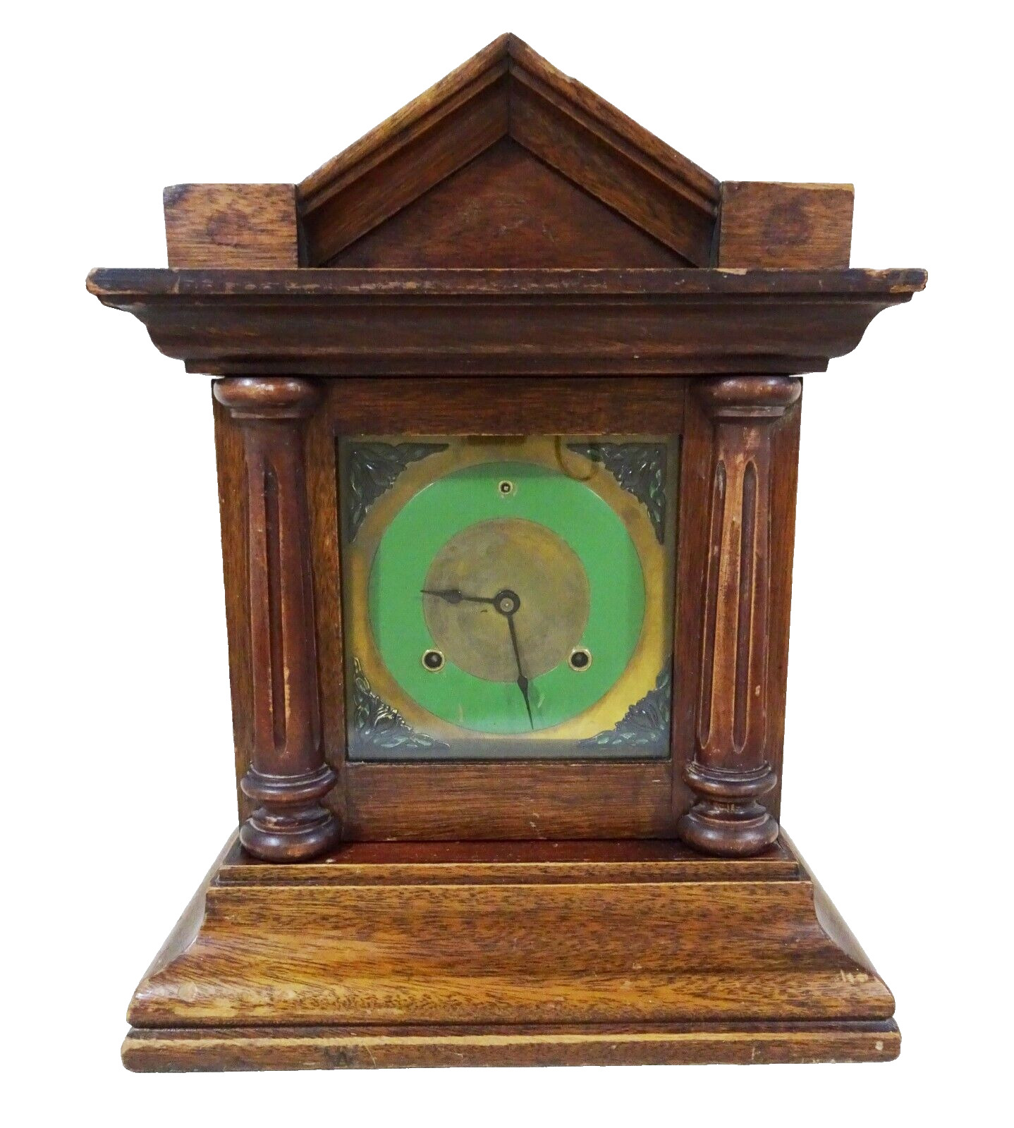 RARE Antique c. 1882 Bomelstein Jewelers Brooklyn NYC Chiming Oak Mantel Clock