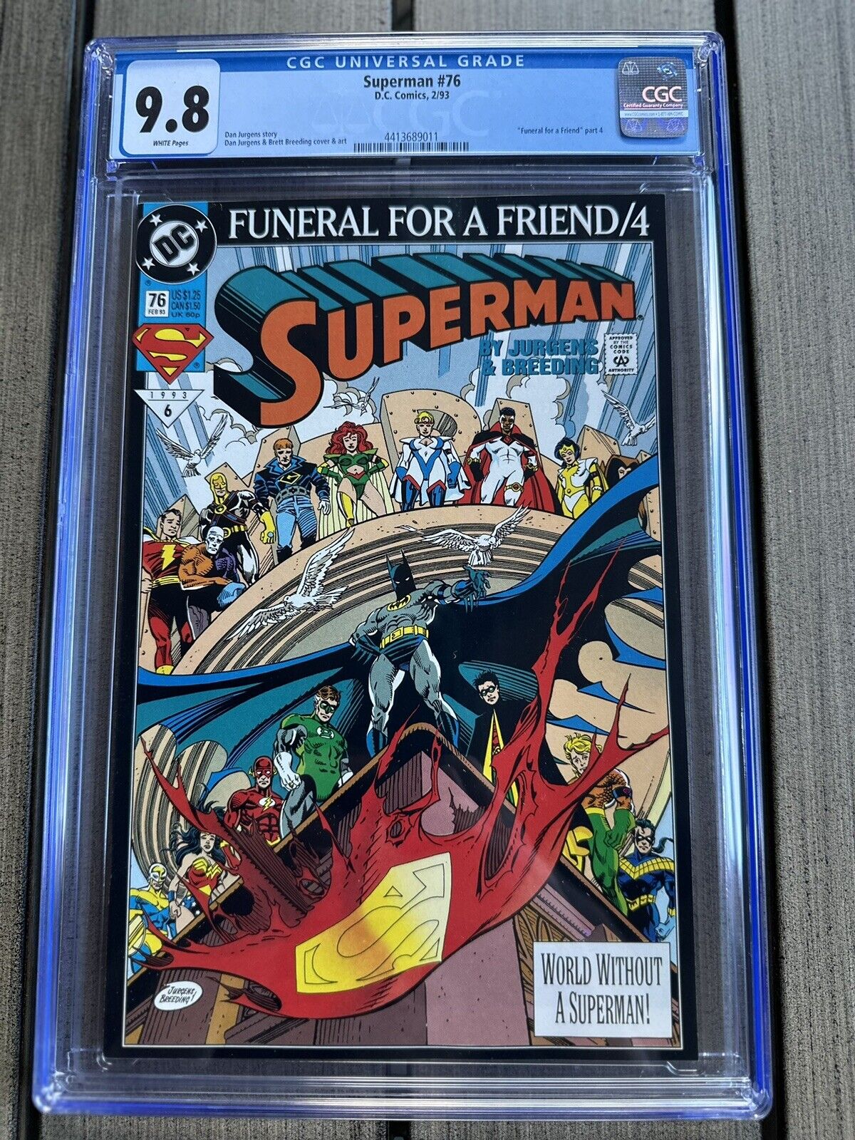 Superman #76 CGC 9.8 🔥White Pages🔥Funeral for a Friend Part 4 DC Comics 02/93