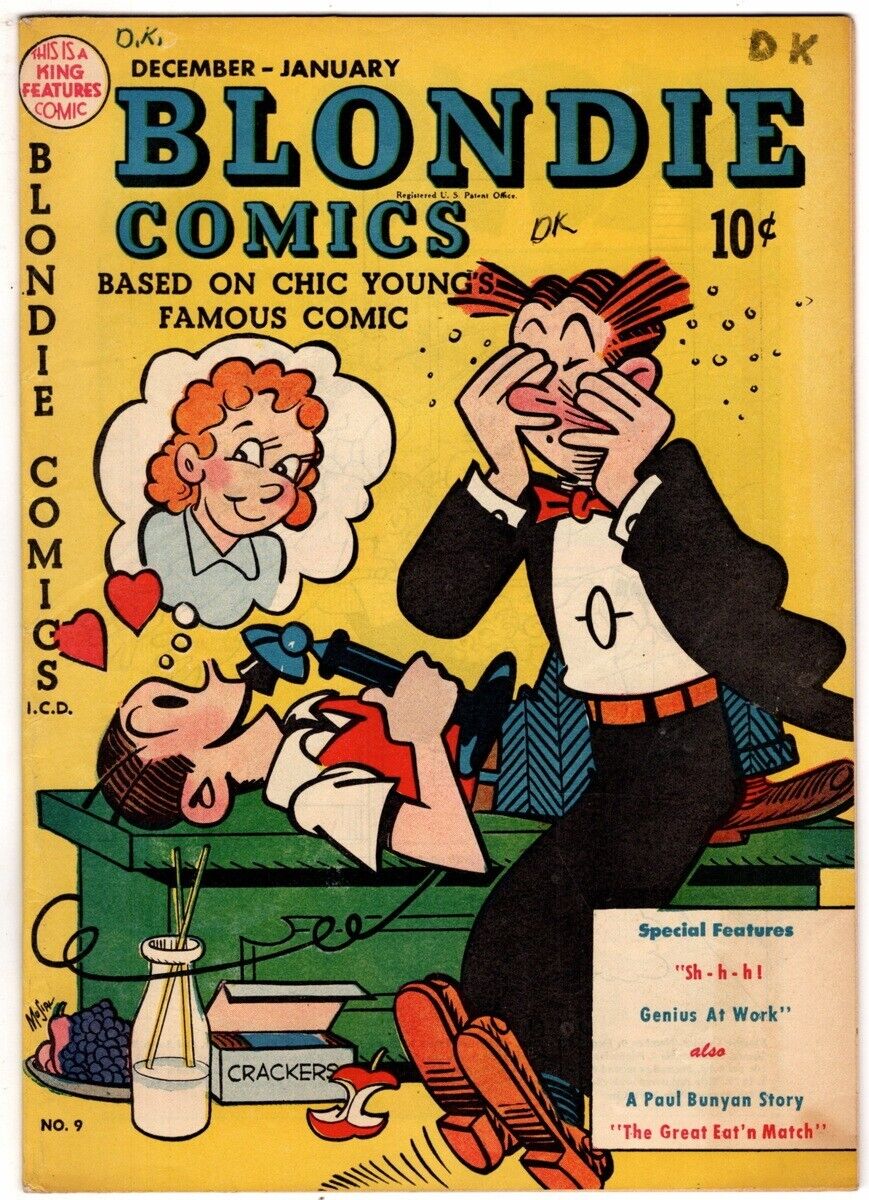 Blondie Comics No 9, January 1948, Red Grange Story w/ Photos Plus Sports Featur