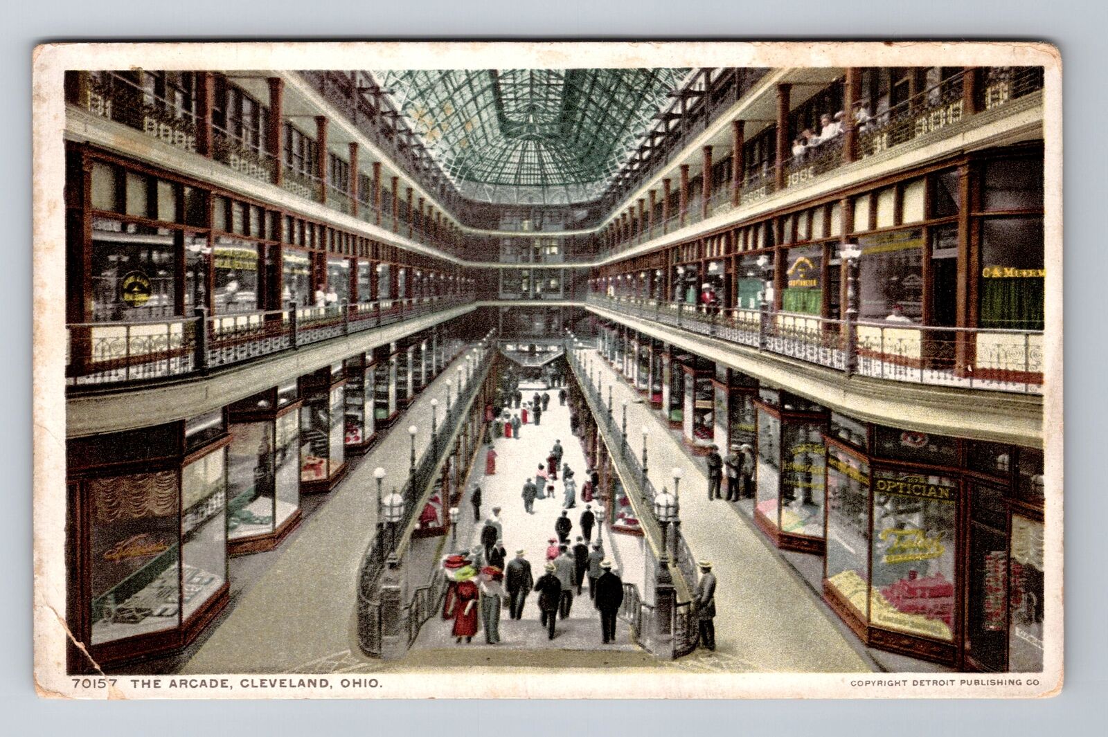 Cleveland OH-Ohio, Interior Of The Arcade, Antique, Vintage Postcard