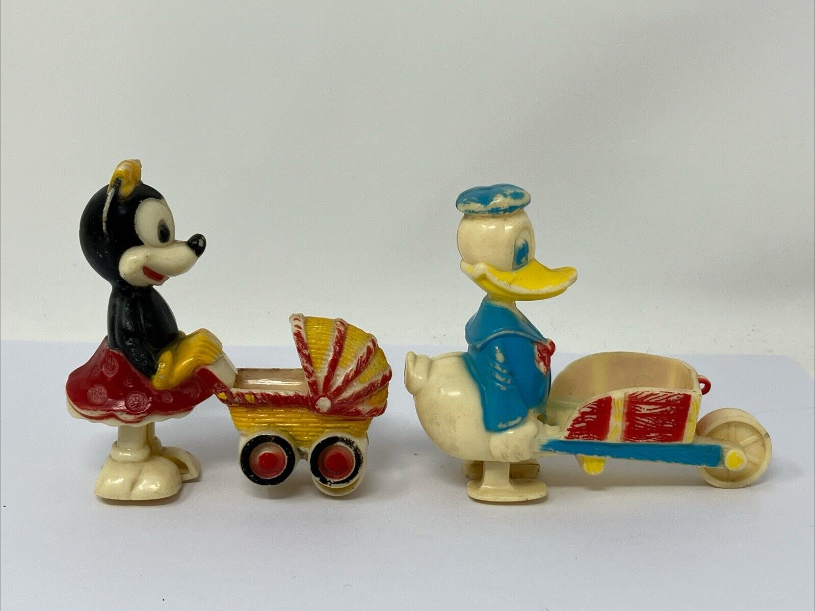 Vintage Walt Disney Marx RAMP WALKERS, 1960s Donald Duck Minnie Mouse