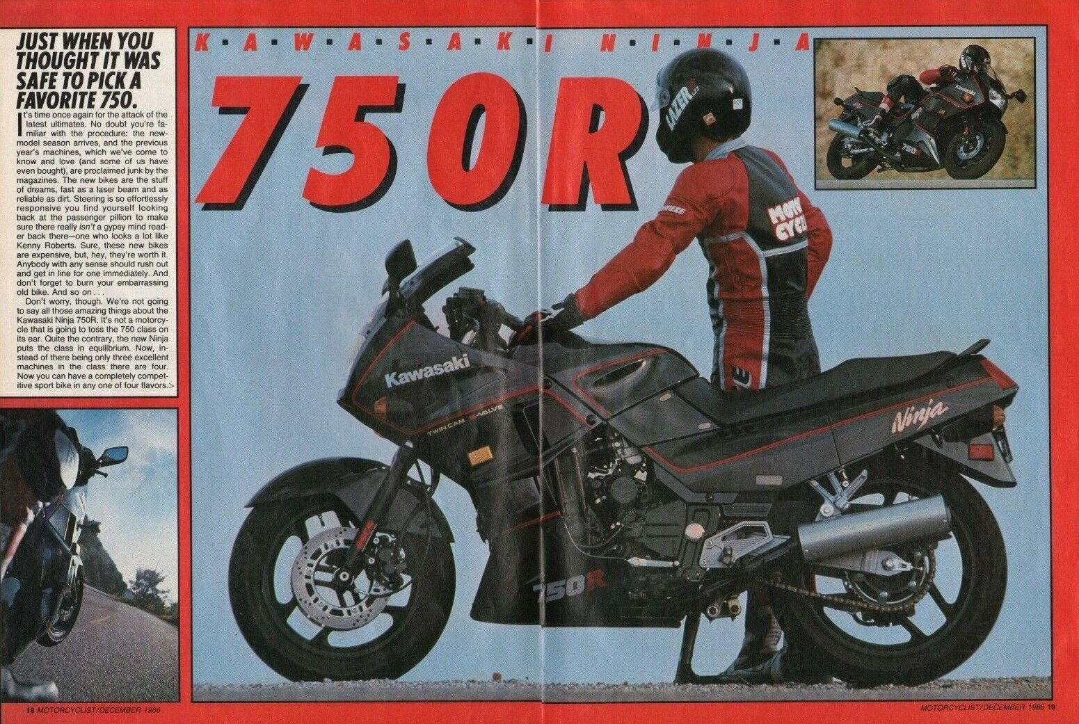 1986 Kawasaki 750R Ninja - 10-Page Vintage Motorcycle Article