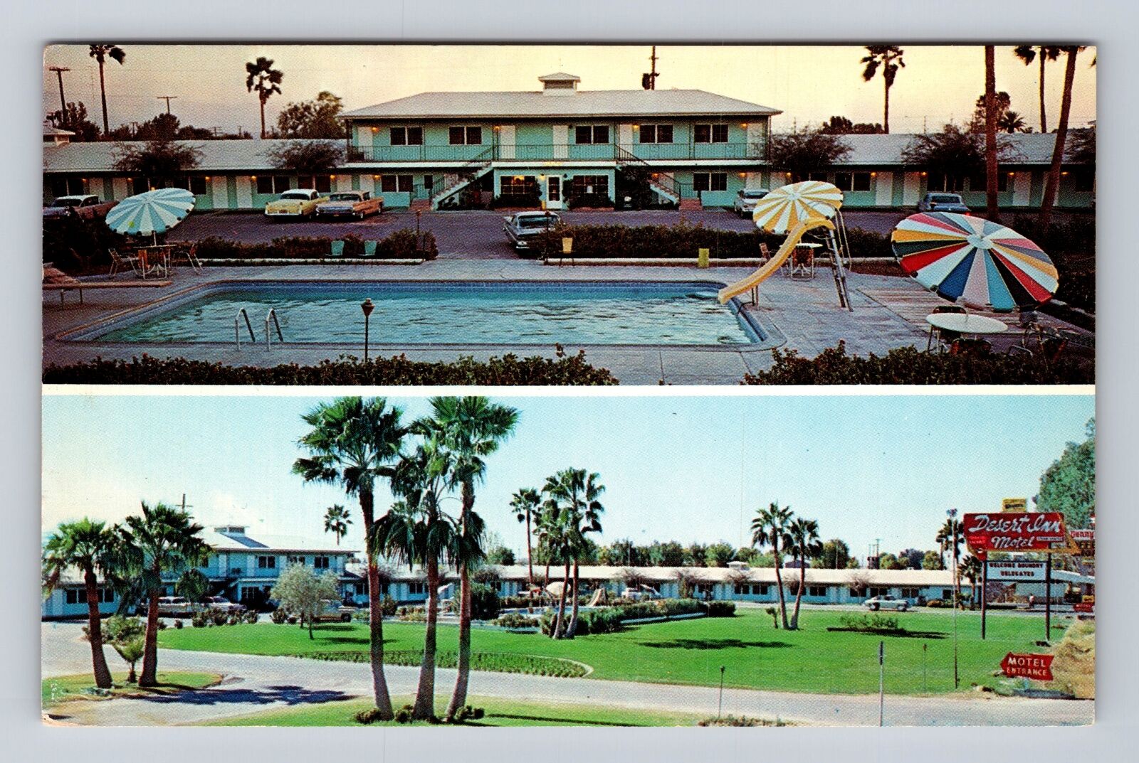 Blythe CA-California, Desert Inn Motel, Advertising, Antique Vintage Postcard