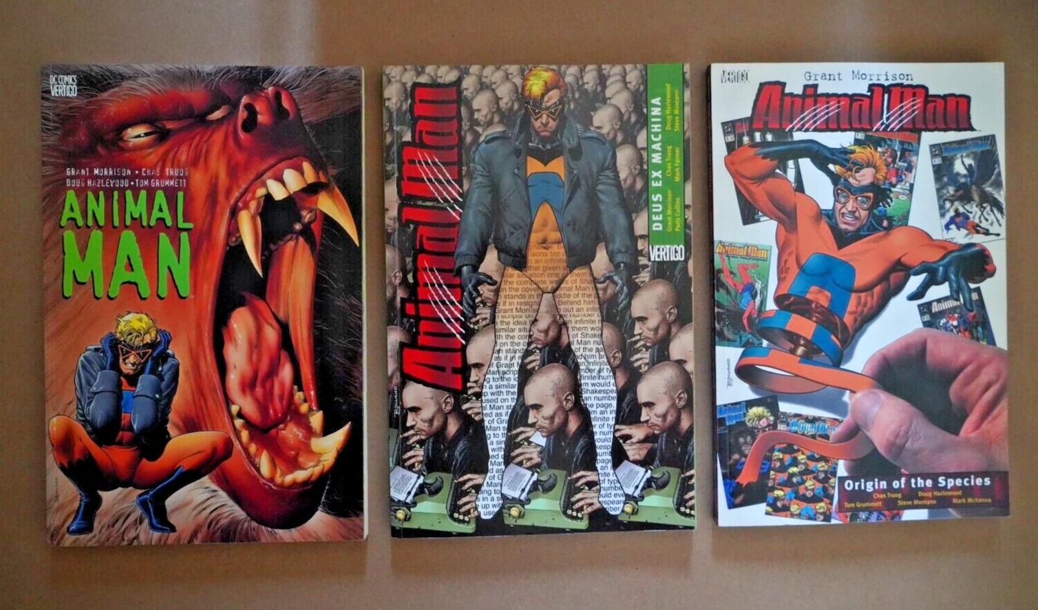 ANIMAL MAN Vol. 1-3 - Complete Grant Morrison run - DC Vertigo - Paperback