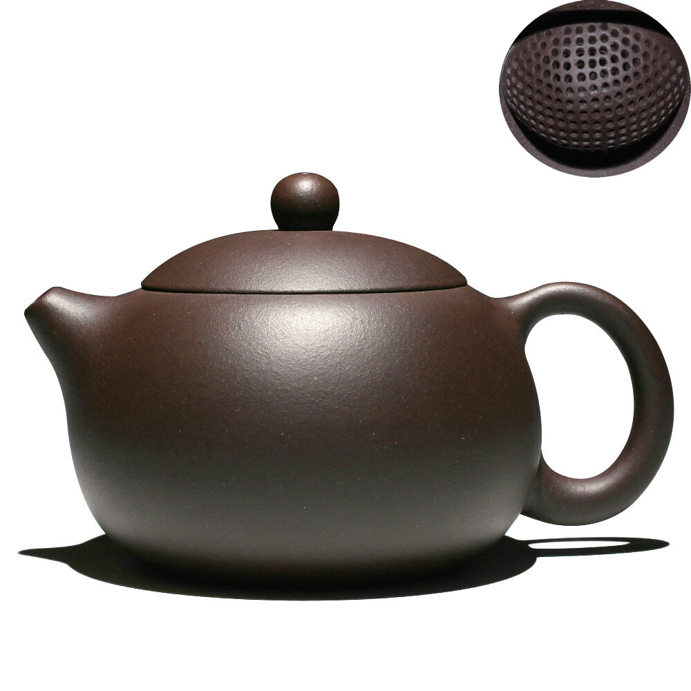 9.5oz Real Yixing Zisha Tea Pot Ball Shaped Infuser Holes Marked Xishi Handmade