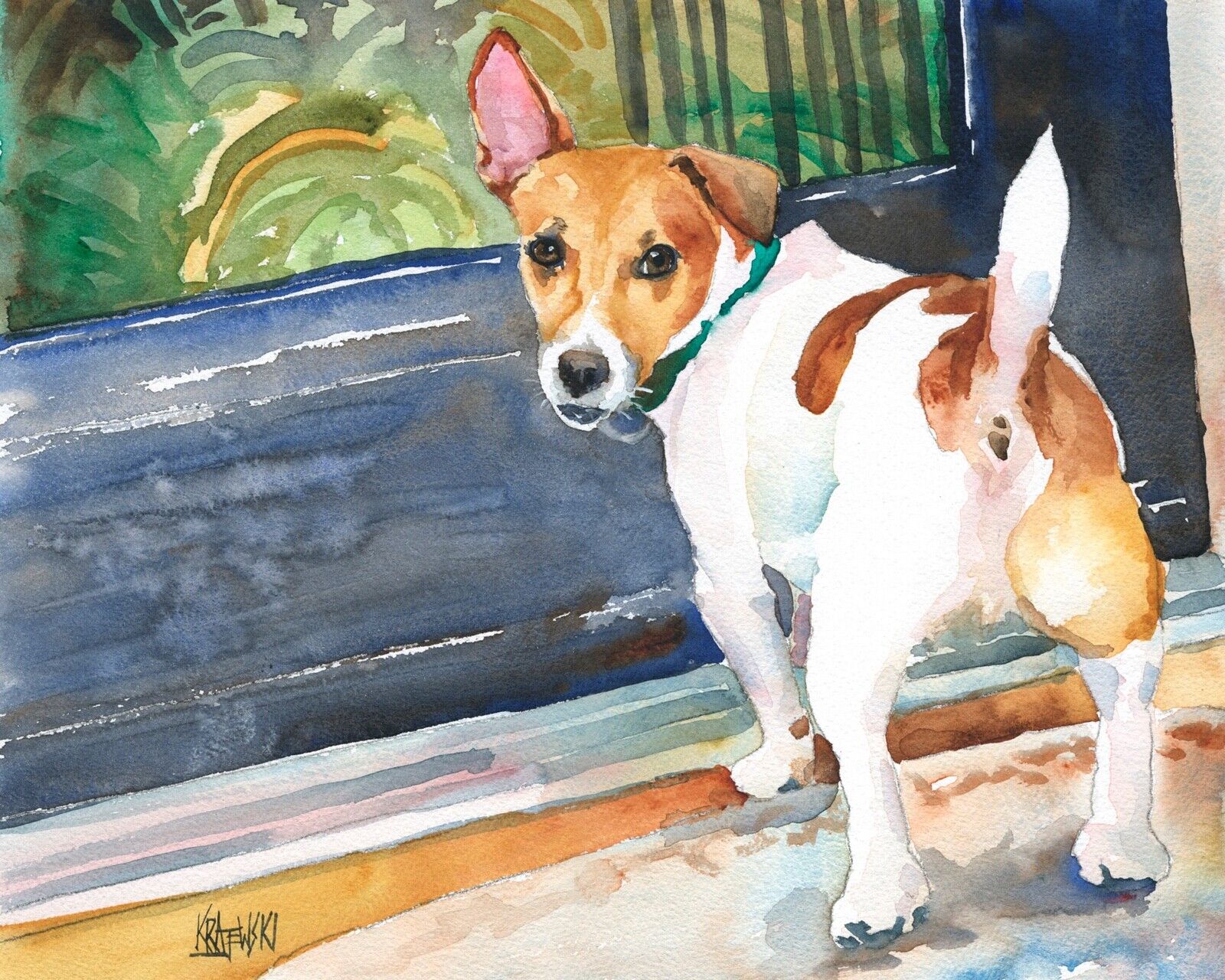Jack Russell Terrier Art Print from Painting | Gifts, Portrait, Wall Art 8x10