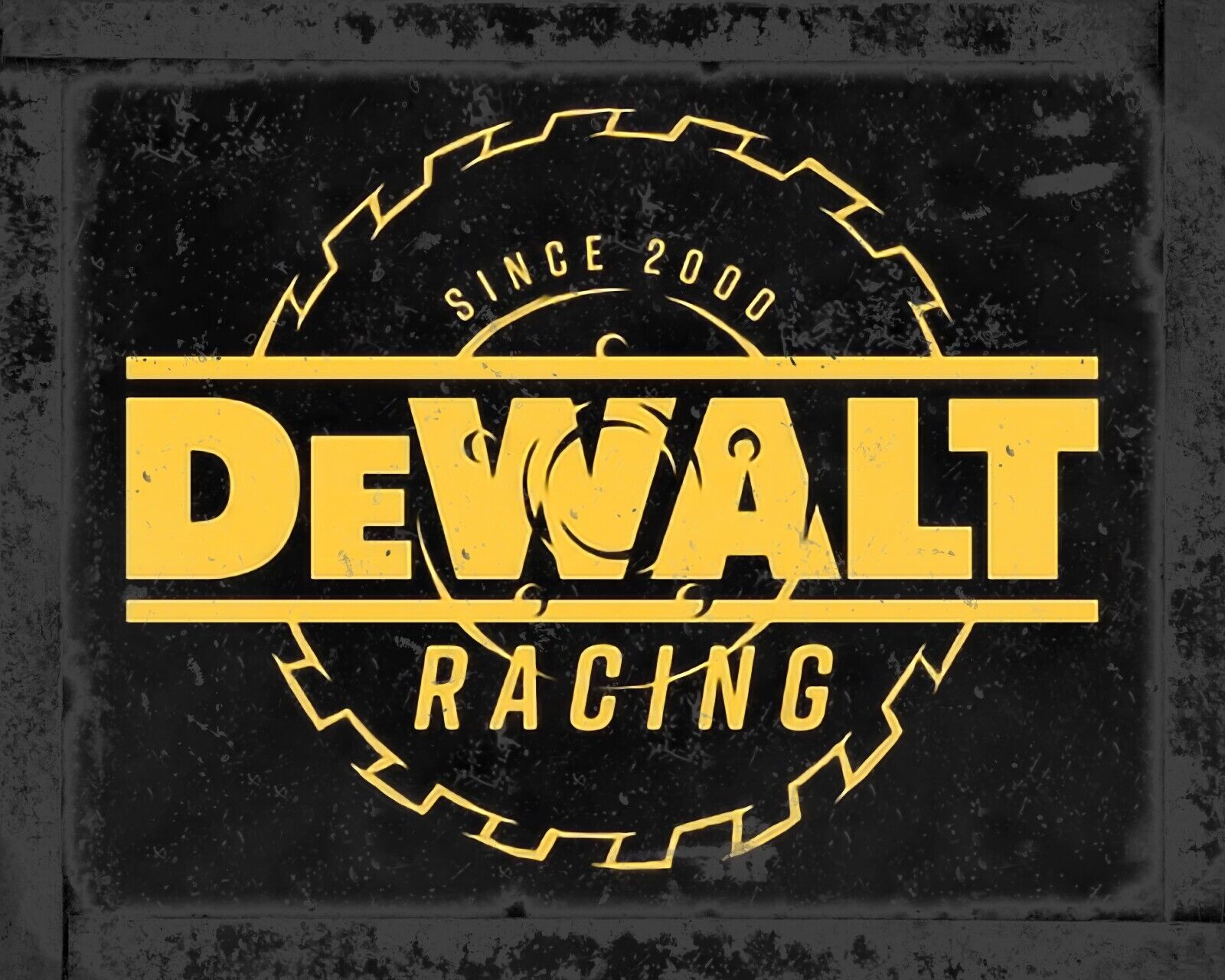 DeWALT Racing 8x10 Rustic Vintage Style Tin Sign Metal Poster