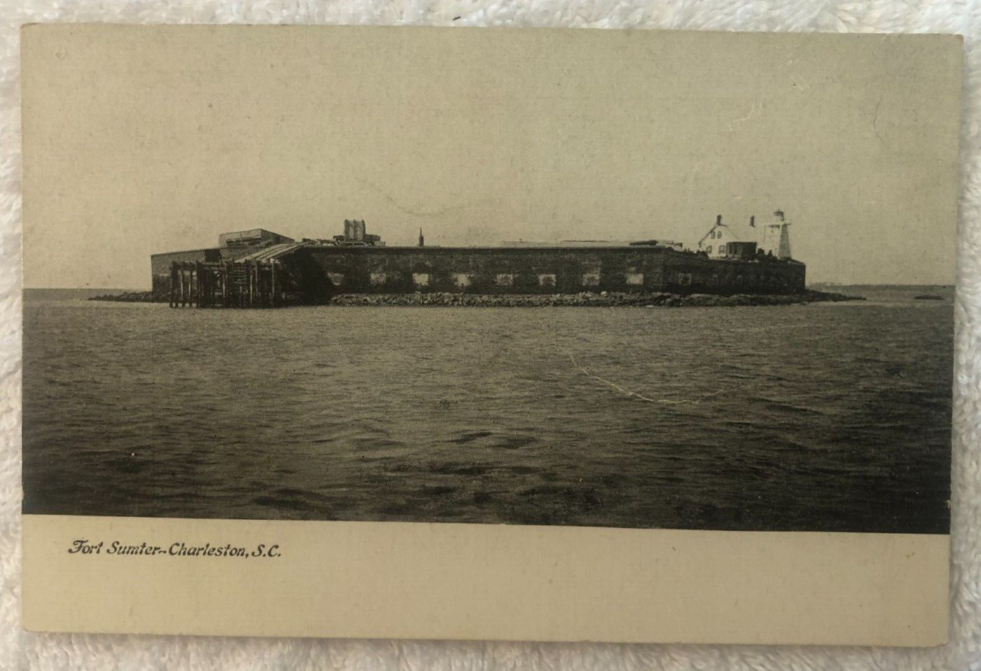 Charleston South Carolina SC Picture Post Card View of Fort Sumter