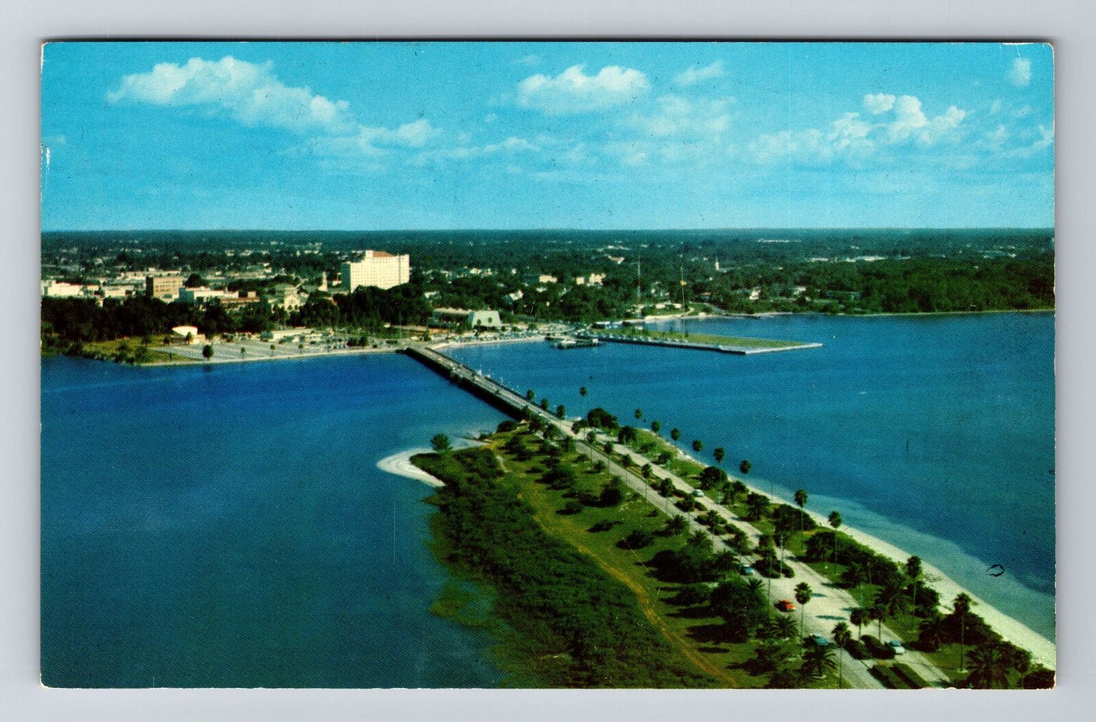 Clearwater FL-Florida, Aerial View Clearwater, Vintage Postcard