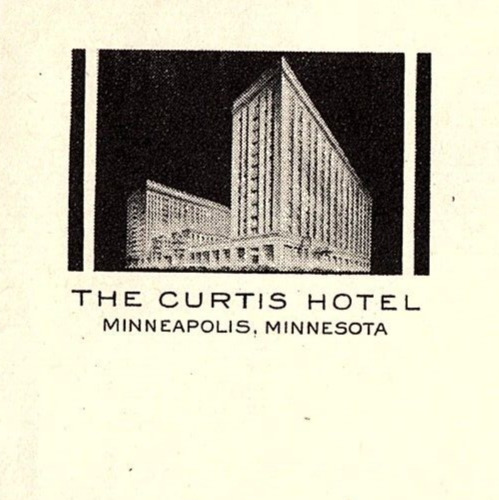 1930s THE CURTIS HOTEL MINNEAPOLIS MINNESOTA STATIONARY ENVELOPE  Z780
