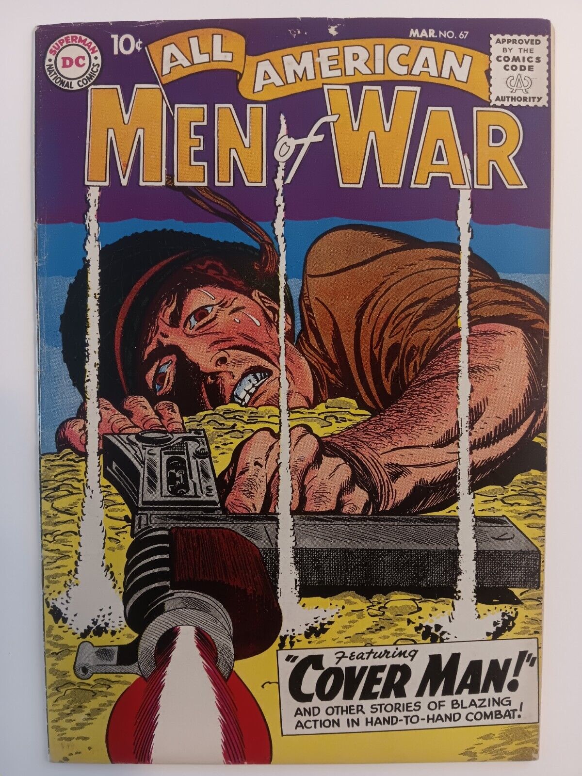 All American Men Of War # 67 Key 1st Gunner and Sarge 1959 DC Grandenetti Losers