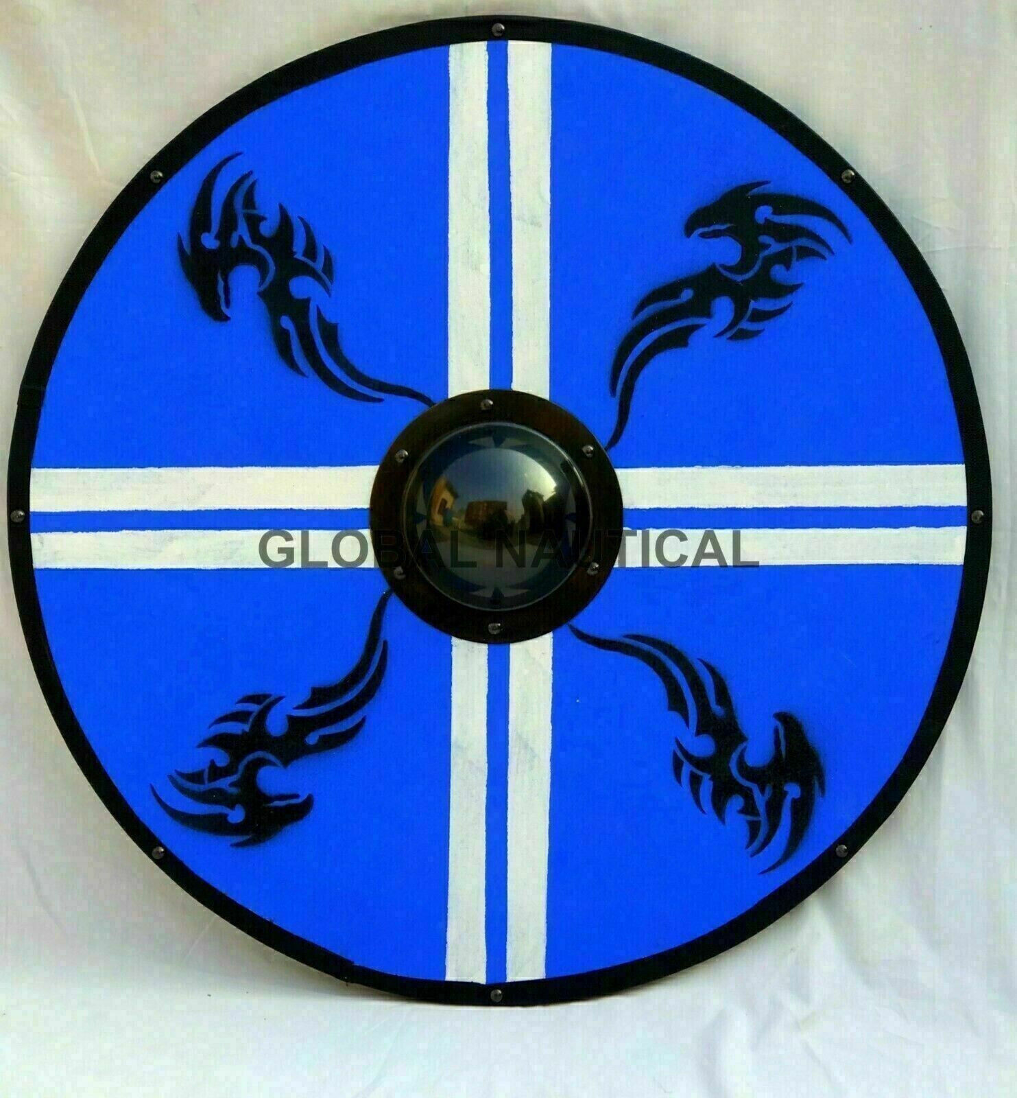 Antique Shield Designer Dragon Shield Battle Ready Viking Wooden Shield
