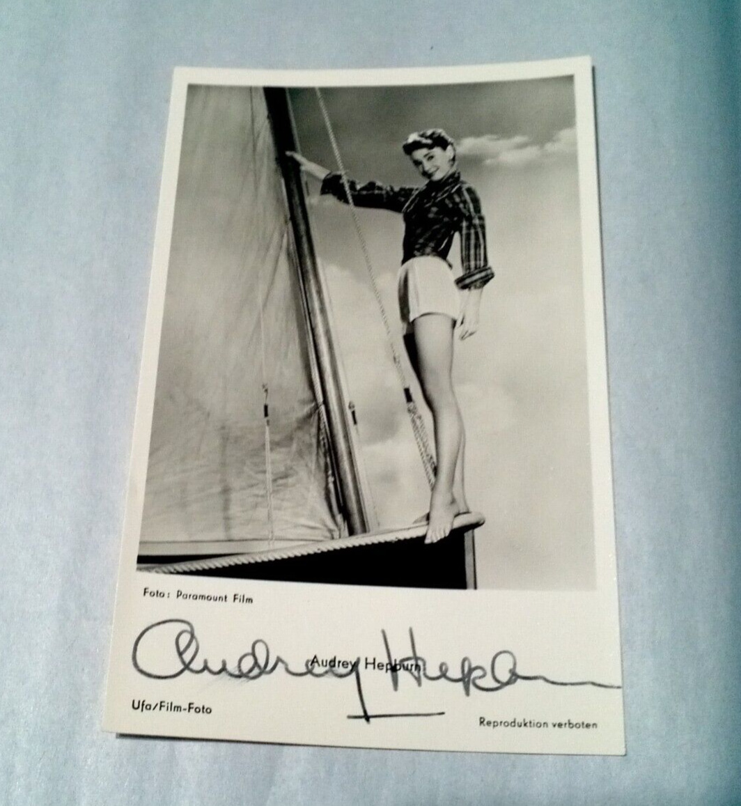 Audrey Hepburn Signed Postcard