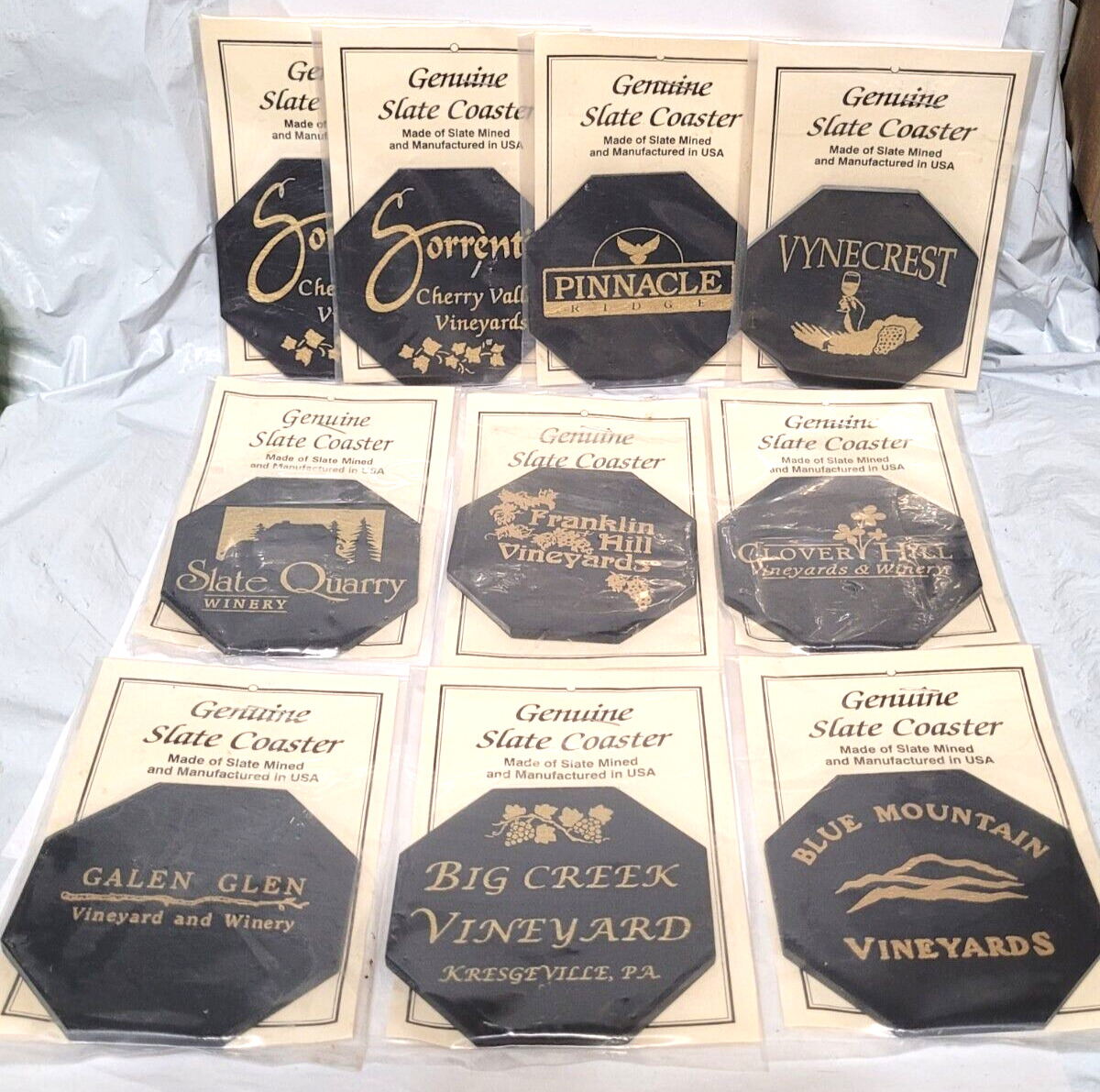 Vintage Slate Drink Coaster / Pennsylvania Winery Tour / NEW, Your Choice....