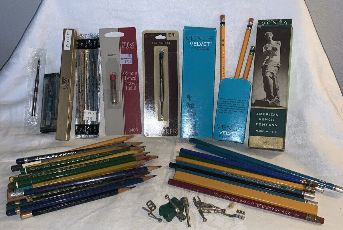 Large Lot of Vintage Pencils refills Writing accessories