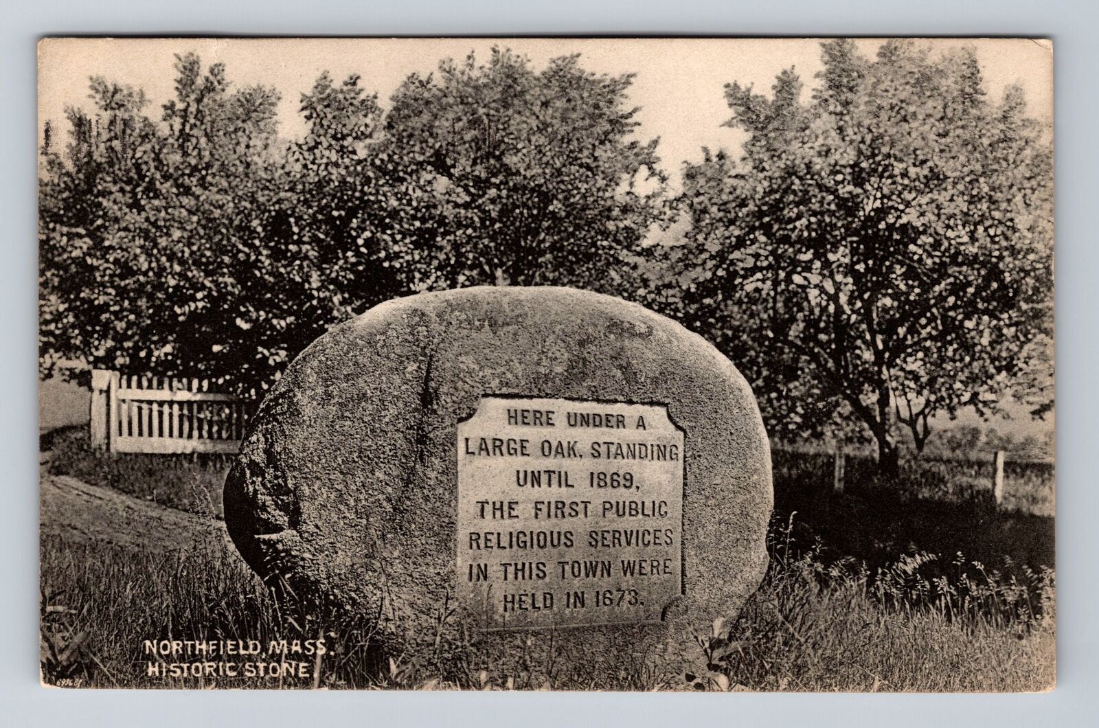 Northfield MA-Massachusetts, Historic Stone, Antique, Vintage c1910 Postcard