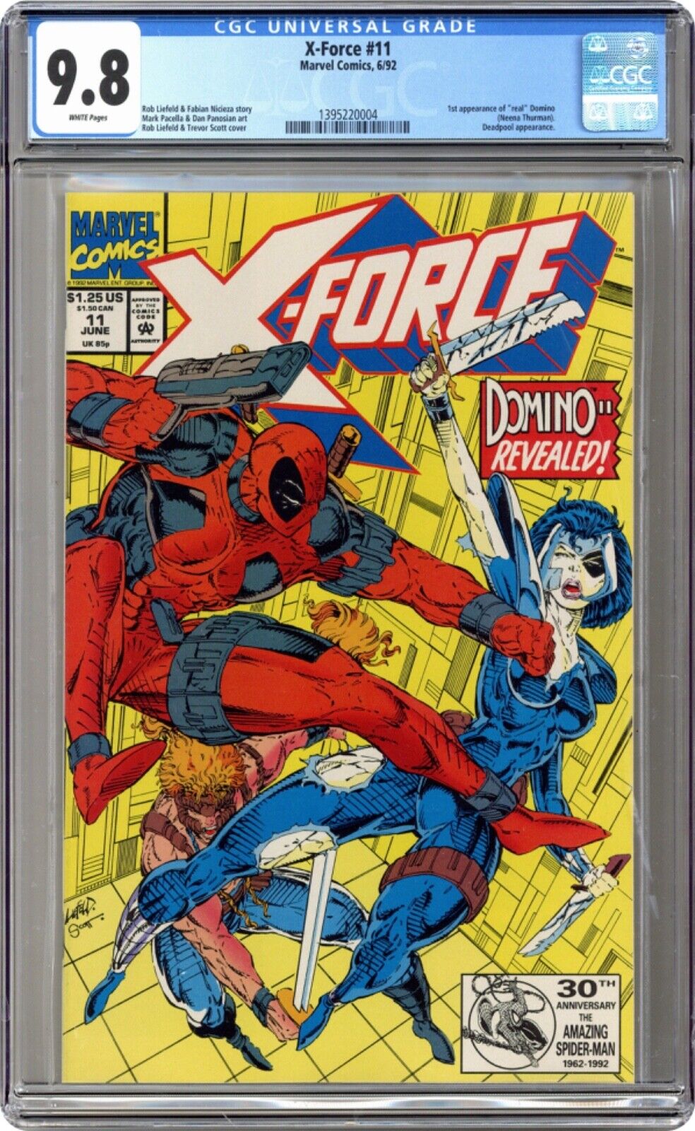 X-FORCE #11D CGC 9.8🥇1st APPEARANCE OF ‘REAL’ DOMINO (NEENA THURMAN)🥇DEADPOOL