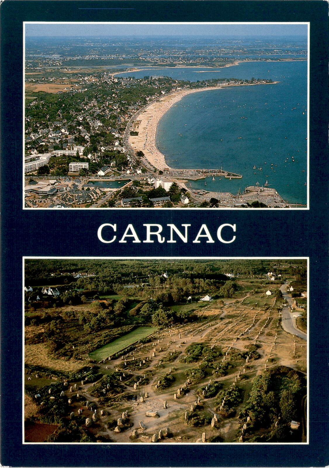Carnac, Brittany, France, beaches, menhirs, Morbihan department. Postcard