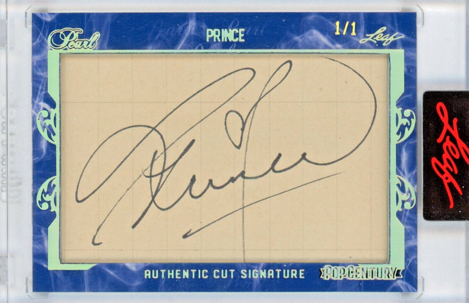 Prince 1 of 1 Cut Auto 2024 Leaf Pop Century Pearl 1/1 Rogers Nelson The Artist