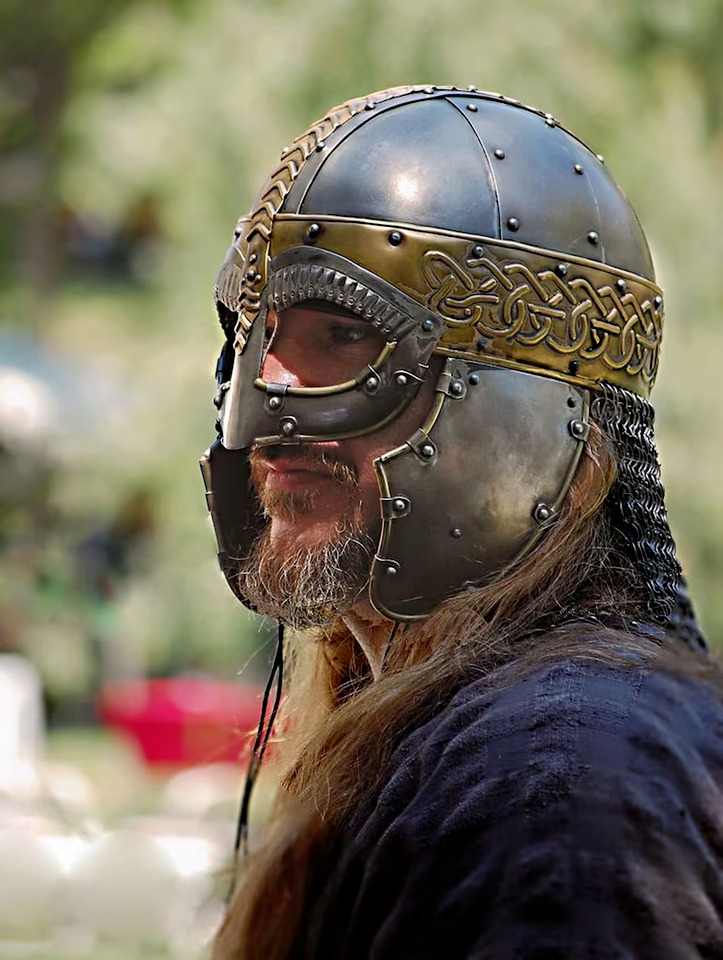 Viking Wolf Helmet - Medieval SCA Warrior Helmet - Knight Halloween Costume