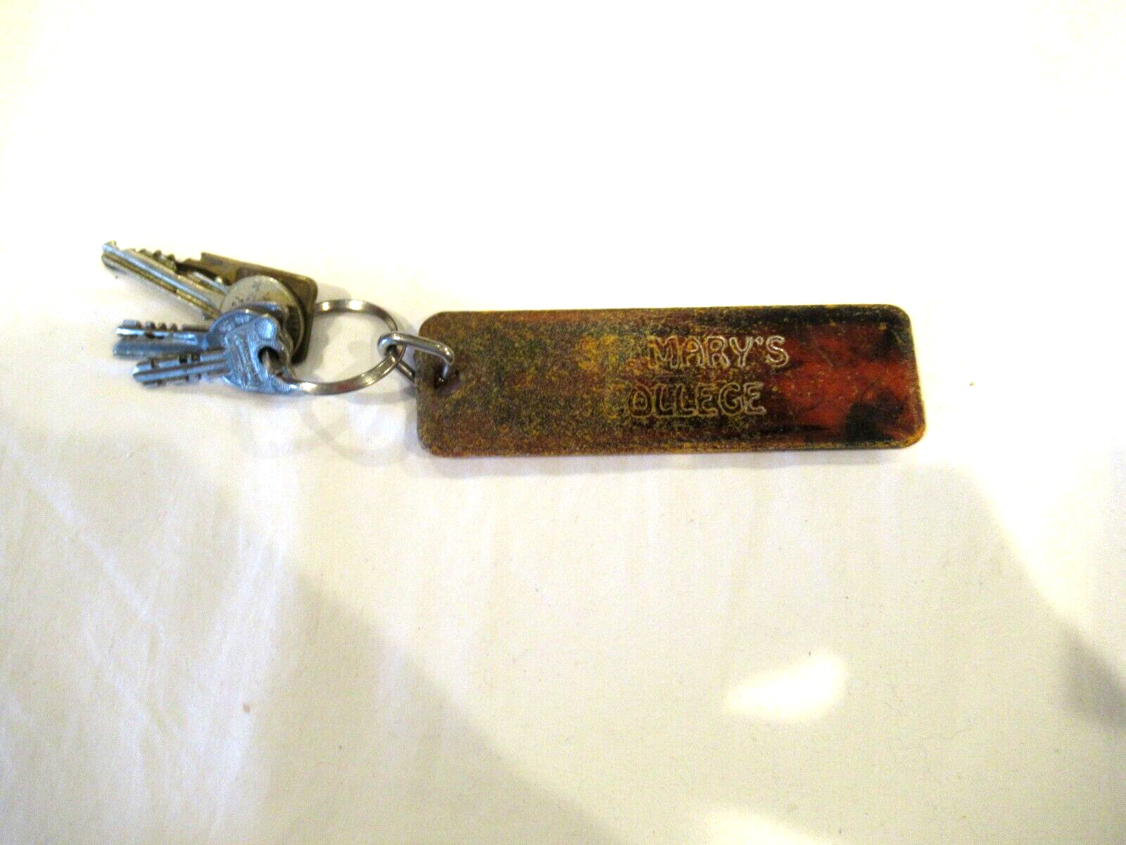 St. Mary\'s College vintage keychain, dorm key