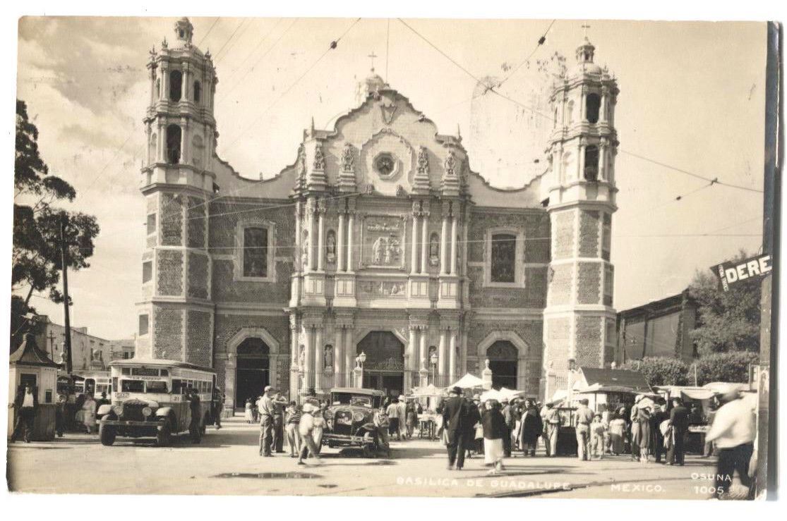 RPPC Postcard Basilica de Guadalupe  Mexico 