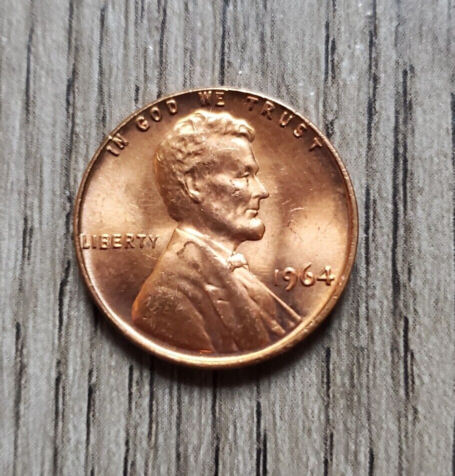 Rare 1964 Lincoln Penny No Mint Mark Excellent Circulated Condition