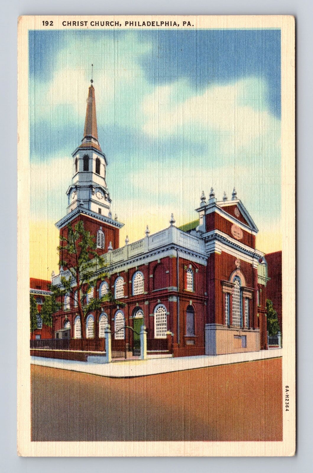 Philadelphia PA-Pennsylvania, Christ Church, Antique Vintage Souvenir Postcard