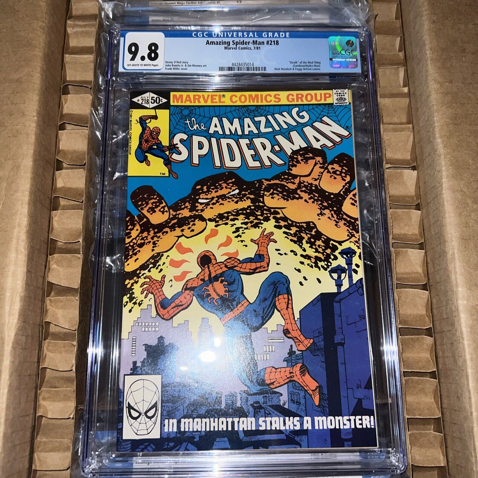AMAZING SPIDER-MAN #218 CGC 9.8 WP NM/MT Marvel Comic 1981 Frank Miller cover v1