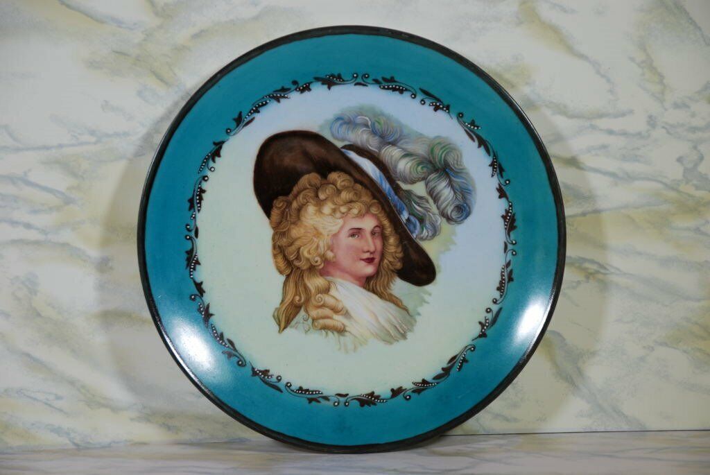 Noritake Hand Painted Portrait Cabinet Plate Signed & Dated 1961 Vintage*$
