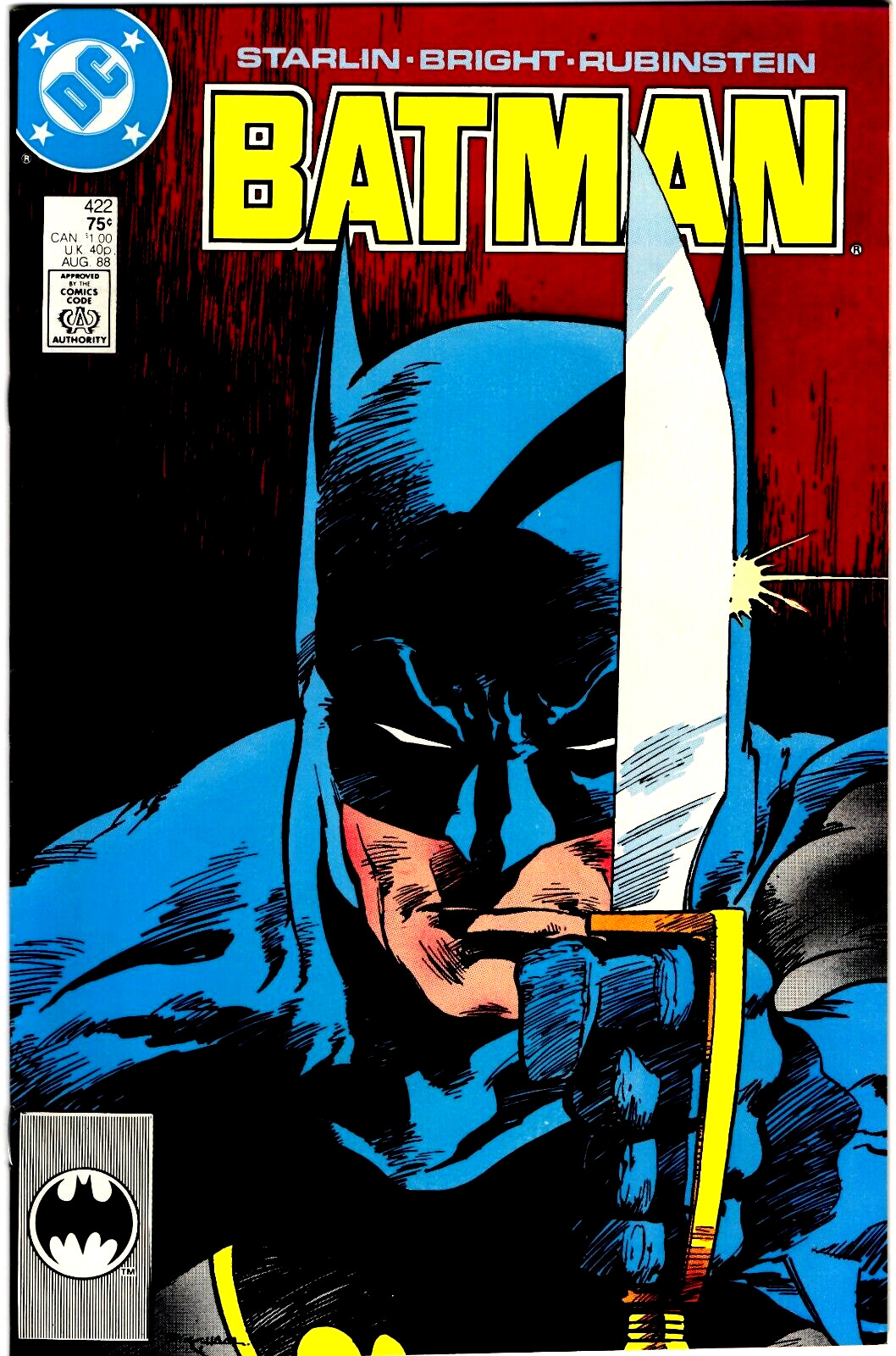 🔥 Batman #422 DC Comics (1988) - Jim Starlin Story & Jerry Bingham Cover Art 🔥